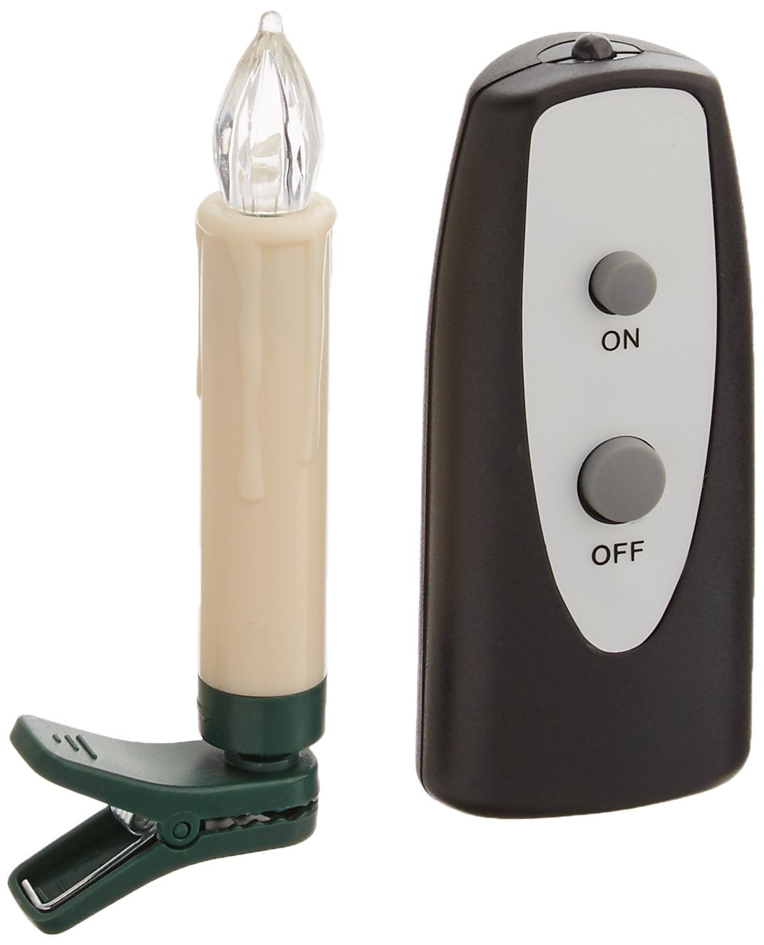 LED Clip-on Taper Faux Wax Drip Candles Set 12 Battery Operated Remote on/Off