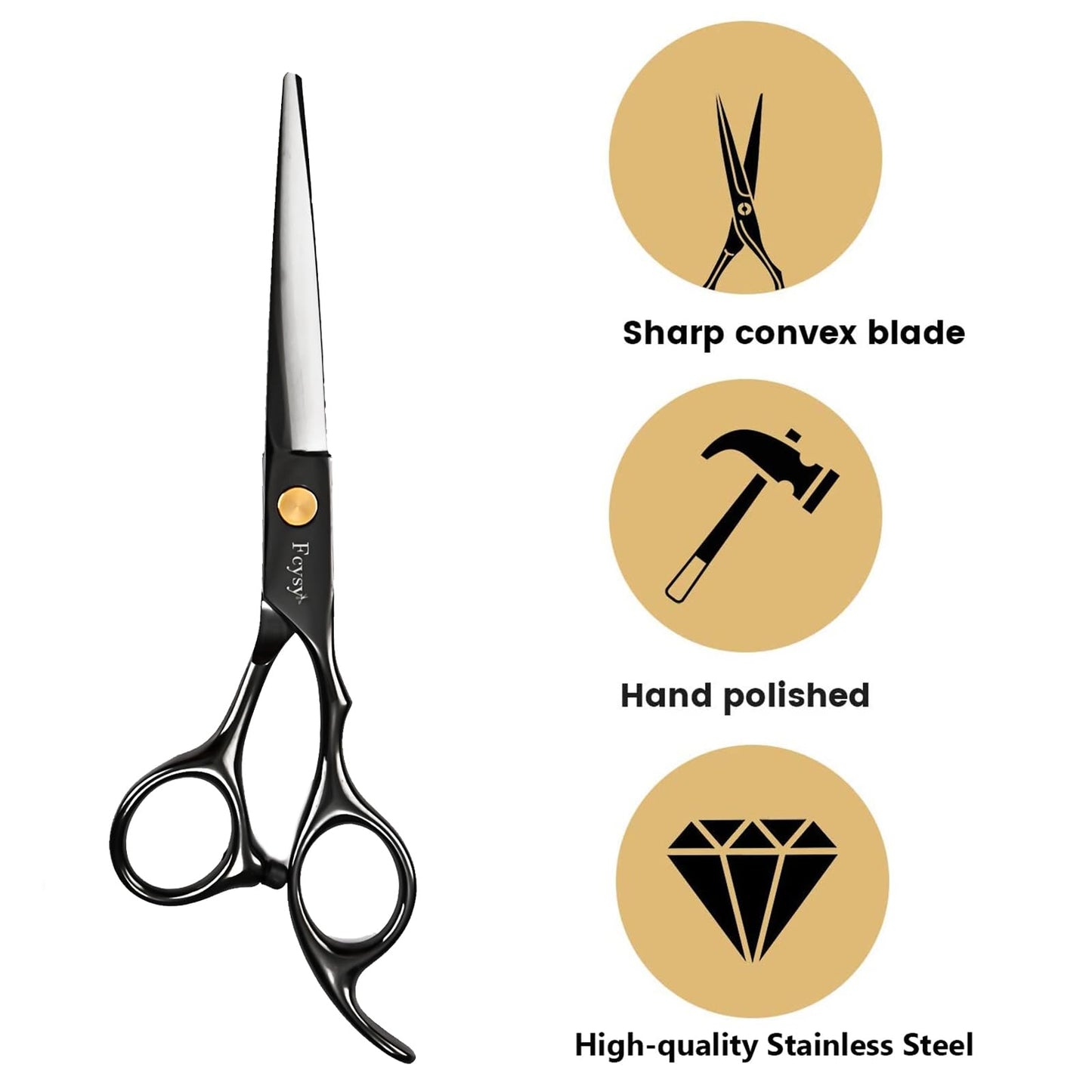 Hair Cutting Scissors Barber Shears Kit, Fcysy Capas De Barbero Profesional Hair Thinning Scissors for Haircutting, Haircut Scissors Blending Shears Eyebrow Hair Trimming Scissors Set for Men Women