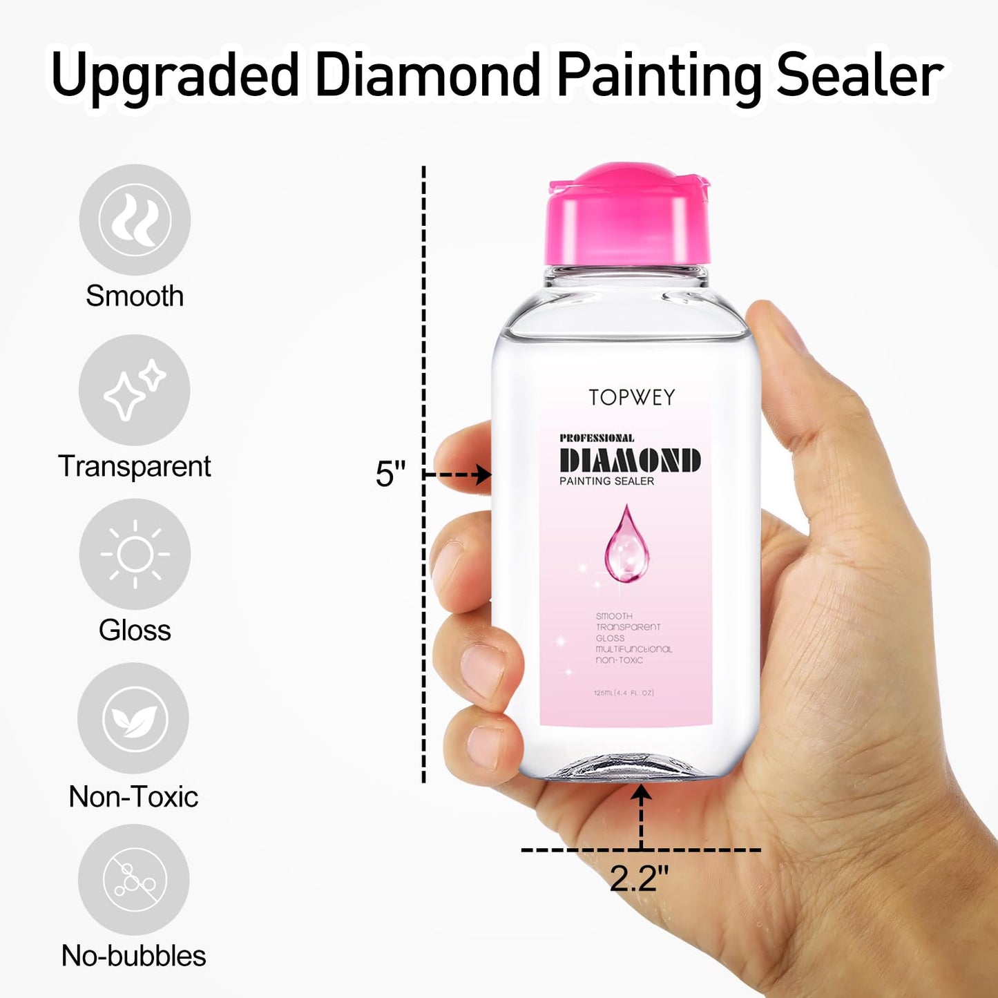 Topwey Diamond Painting Sealer, Jigsaw Puzzle Glue for 1000/1500/3000 Pieces of Puzzles (3 * 125 ml)