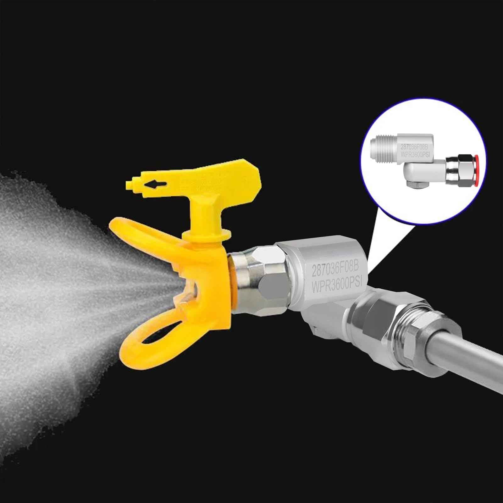 GregYoung 2 Pack Swivel Joint for Airless Paint Sprayer,Airless Wand Extension Accessories,Replace Fan Pivot for Airless Spray Gun,Compatible with Graco 235486 7/8 Inch Thread 180 Degree Rotation