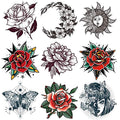 Temporary Tattoo Stickers - 9 Sheets Waterproof Designs
