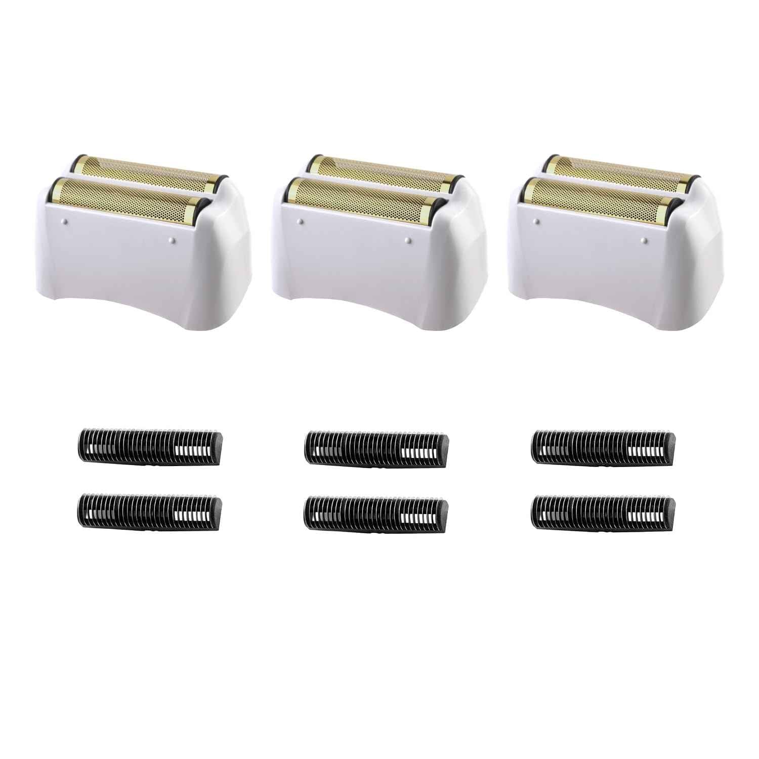 Foil Shaver Replacement Fit for Andis Model TS-1 TS-2 17150 17200 17235 Pro Foil Shaver, Replaces #17155 17160 17280 Foil and Blades -Profoil Lithium Shaver Head Parts- Hypoallergenic Gold Foil-3 Pack