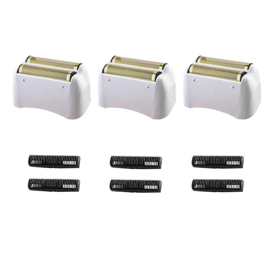 Foil Shaver Replacement Fit for Andis Model TS-1 TS-2 17150 17200 17235 Pro Foil Shaver, Replaces #17155 17160 17280 Foil and Blades -Profoil Lithium Shaver Head Parts- Hypoallergenic Gold Foil-3 Pack