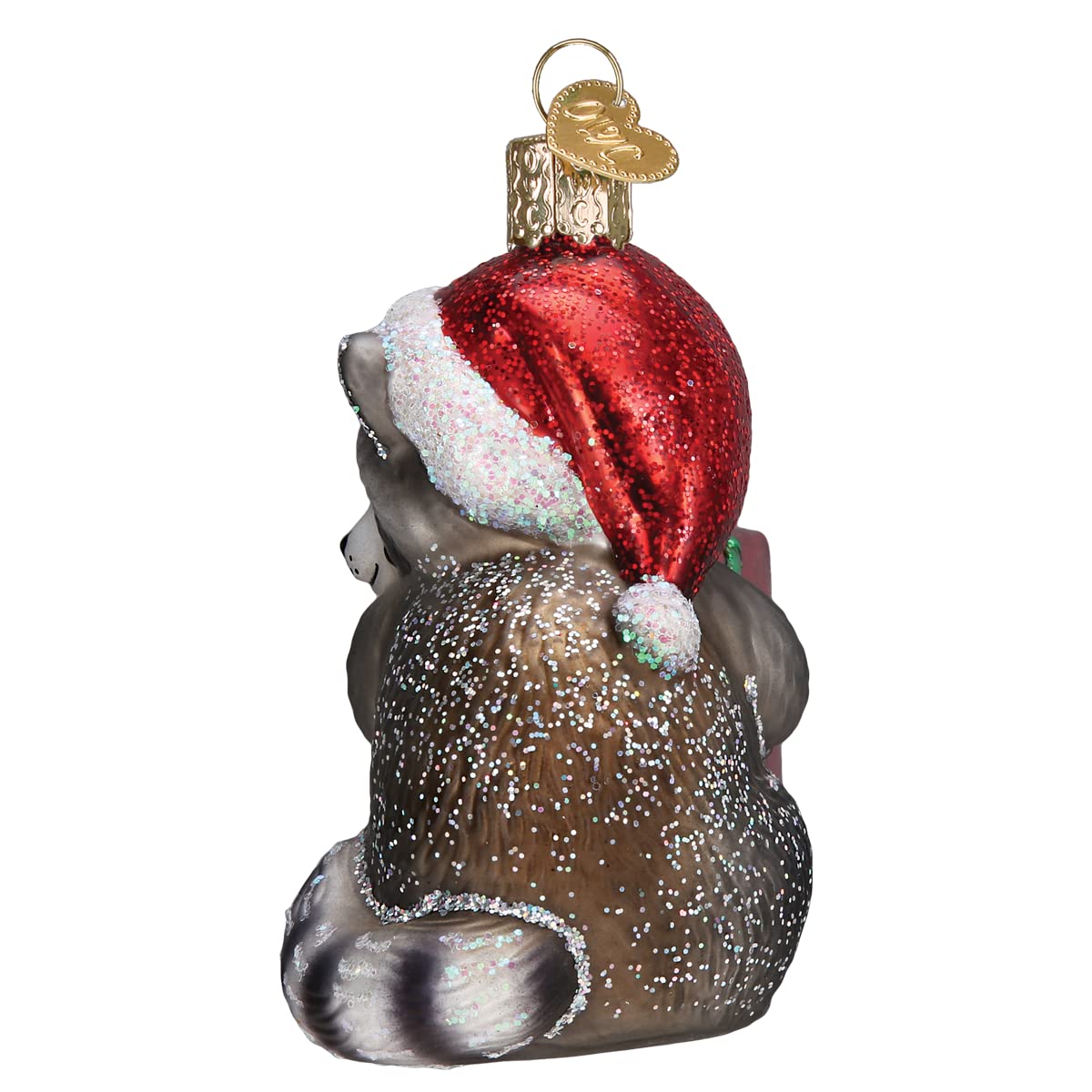 Old World Christmas Christmas Bandit Raccoon Glass Blown Ornament for Christmas Tree