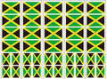 Jamaica Flag Temporary Tattoos - 40 Pack (5 Sheets)