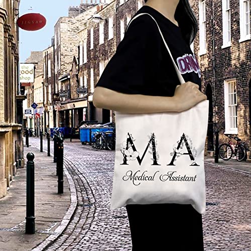 Medical Assistant Gifts Tote Bag MA Gift Medical Assistant Nurse Gifts Graduation Gift MA Nurse Shoulder Bag Retirement Gifts