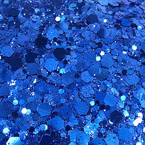 Dark Royal Blue - Face & Body Glitter - Chunky Glitter - Cosmetic Grade - Uses Include: Festival Rave Makeup Face Body Nails Resin Arts & Crafts, Resin, Tumblers