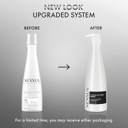 Nexxus Clean and Pure Conditioner With ProteinFusion, Nourished Hair Care, Silicone, Dye, and Paraben Free 13.5 oz