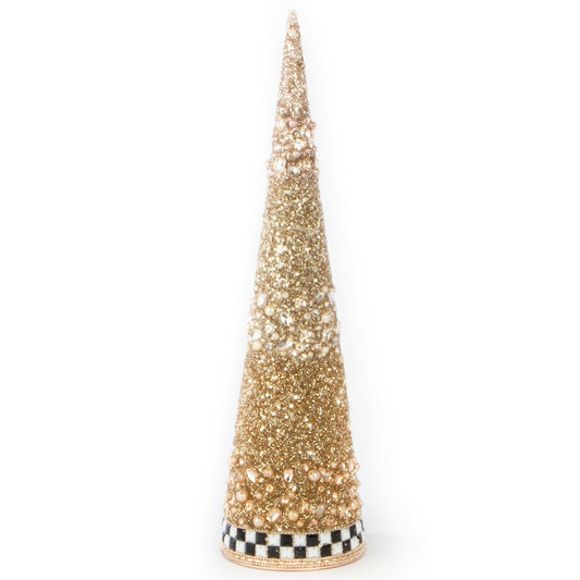 MACKENZIE-CHILDS Golden Hour Beaded Tabletop Christmas Tree, Tabletop Christmas Decoration, Medium