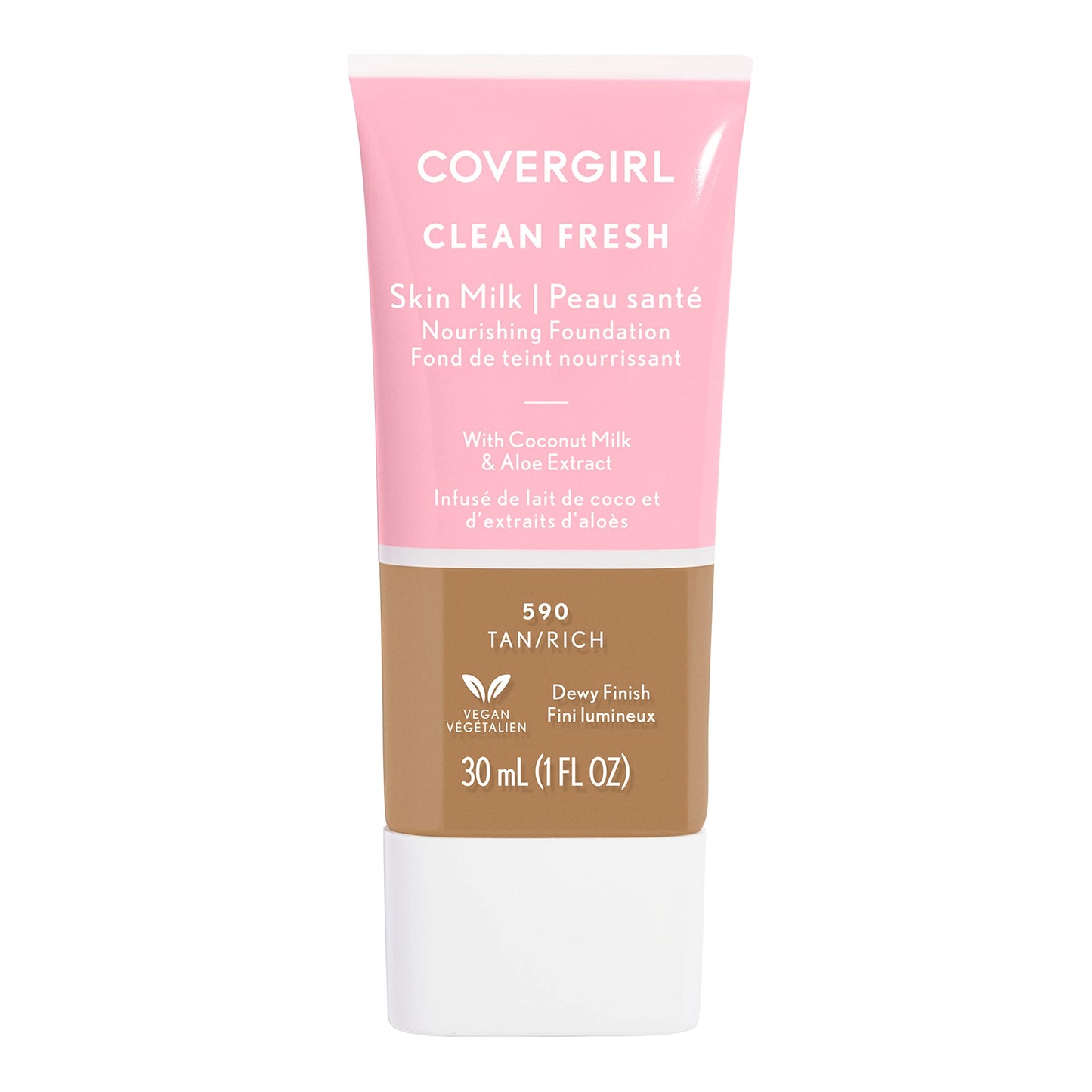 COVERGIRL, Clean Fresh Skin Milk Foundation, Tan/Rich, 1 Count (packaging may vary)