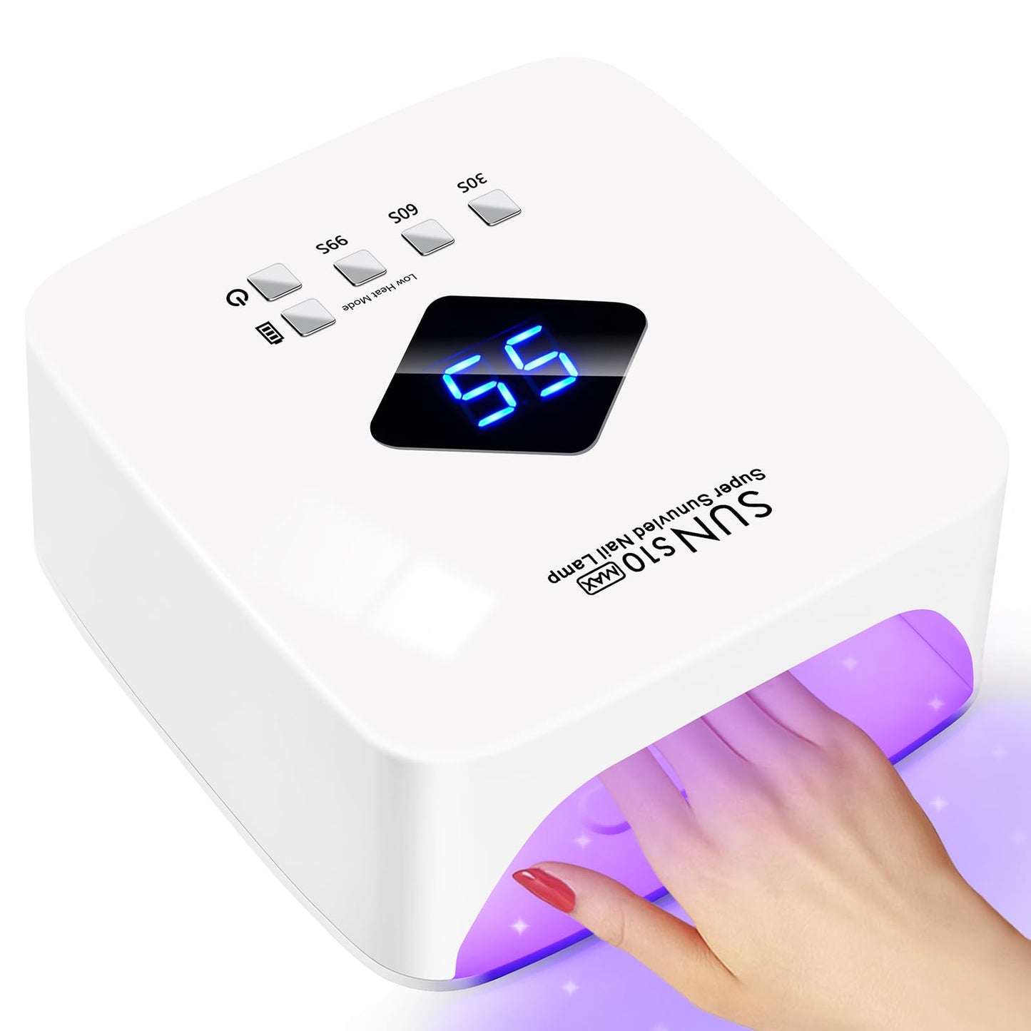 Cordless Rechargeable UV LED Nail Lamp,LKE 86W UV Light for Gel Nails UV Nail Light Nail Dryer with 3Timer Setting Display Auto Sensor Professional Quick Dry Gel Polish