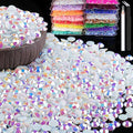 8000pcs 3mm White AB Flatback Resin Rhinestones - Non Hotfix Jelly Gems Kit