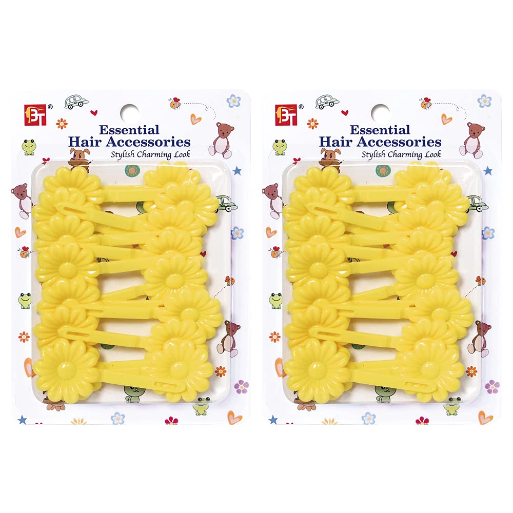 Hair Clips Barrettes Colorful Head Pins Accessories for Kids Children Girls Toddlers Women All Ages (Yellow - 32 Pcs)