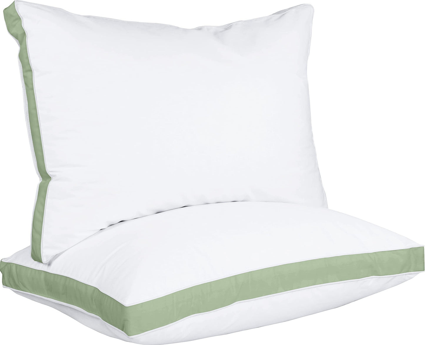 Utopia Bedding Bed Pillows for Sleeping Queen Size (Sage), Set of 2, Cooling Hotel Quality, Gusseted Pillow for Back, Stomach or Side Sleepers