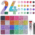 24000Pcs 3mm Resin Rhinestones Kit with Glue & Tweezers