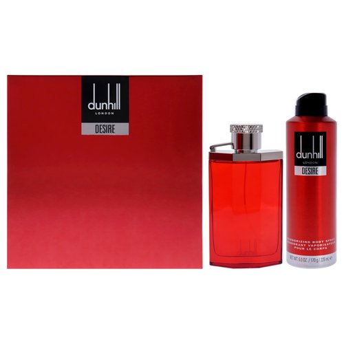Alfred Dunhill Desire Red for Men - 2 Pc Gift Set 3.4oz EDT Spray, 6.0oz Deodorant Spray