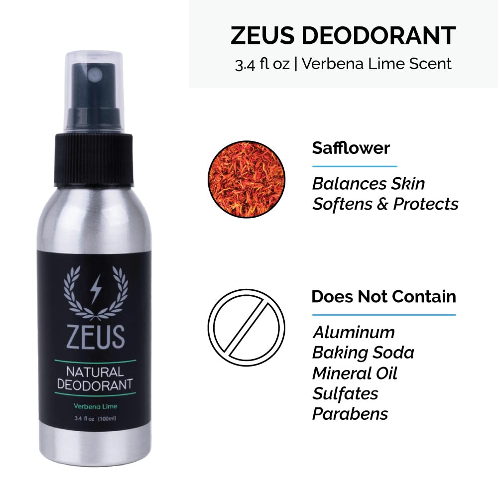 ZEUS Essential Body Care Kit with Travel Dopp Bag – Body Wash with Shea Butter, Travel Toiletry Bag, Wash Cloth & Deodorant Body Spray (Verbena Lime)