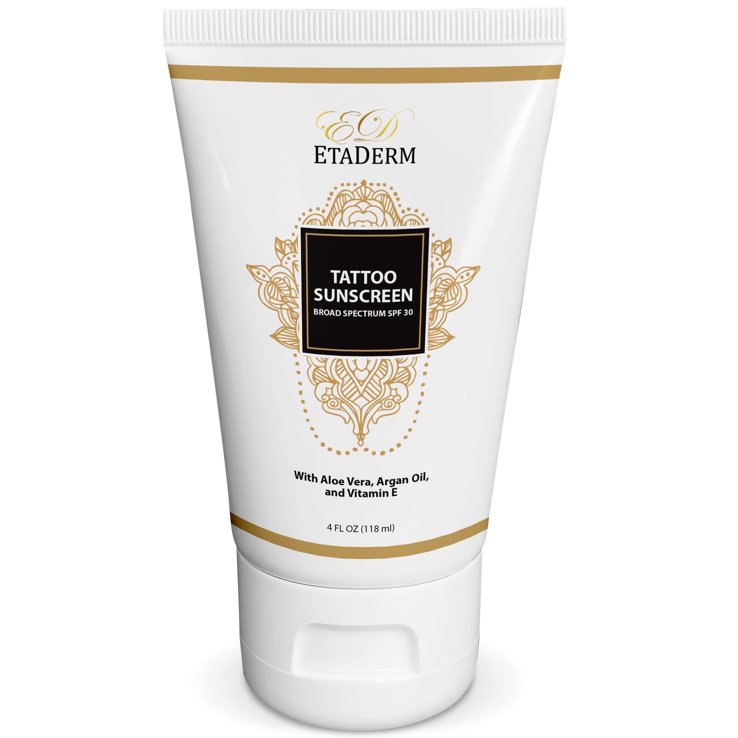 ETADERM Tattoo Sunscreen Lotion SPF 30 - Tattoo Aftercare Sunscreen for Sensitive Skin with 15% Non-nano Zinc Oxide - Sun Protection Tattoo Lotion for Long-Lasting Vibrancy & Ink Defense Against UV