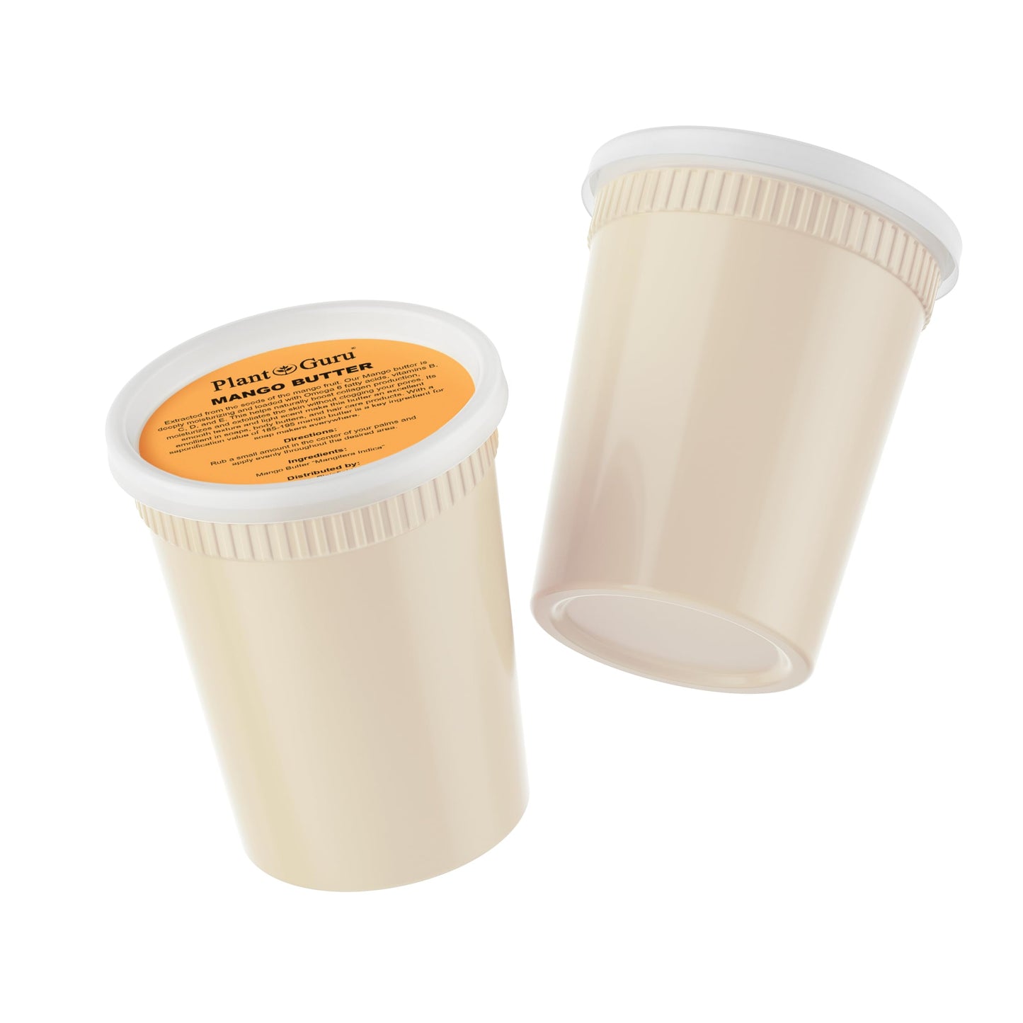 Plant Guru Raw Mango Butter 30 oz. / 1.9 lbs. - 100% Pure Natural Unrefined - Great for Skin, Body and Hair Growth. DIY Soap Making, Body Butter, Lotions and Creams.