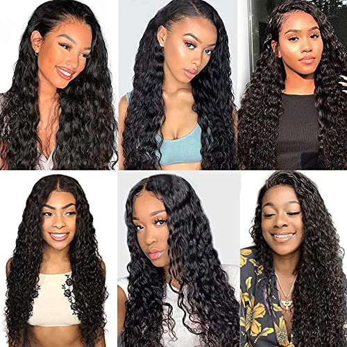 Brazilian Water Wave Human Hair Bundles - Natural Black, 24-28 Inch