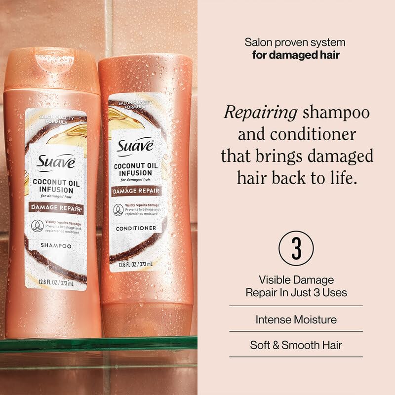 Suave Coconut Infusion Shampoo & Conditioner Combo, 12.6 Oz