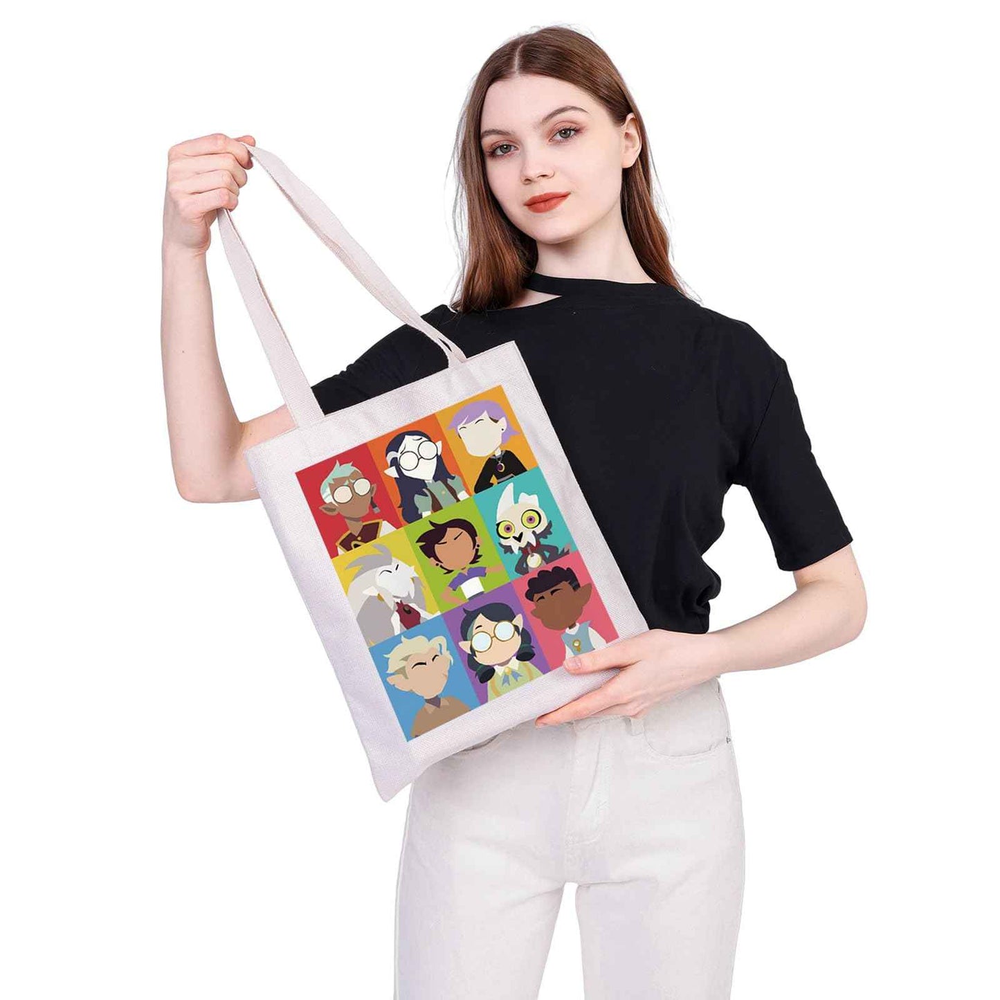 MEIKIUP Owl Inspired Gift Owl Characters Makeup Bag Tote Bag Hexside Magic Gift (OwlCharacters TB)