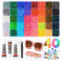 40000Pcs Resin Rhinestones Bedazzler Kit 3mm 40 Colors