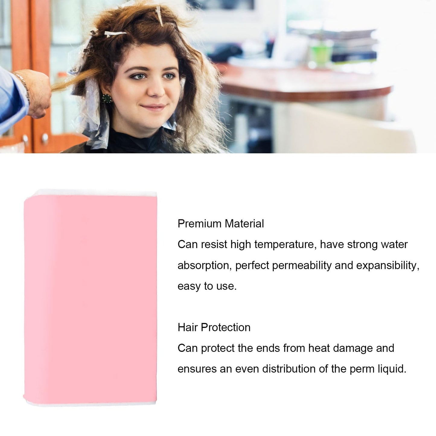 End Papers for Hair Perms, 5Pcs Perm Paper Thickened High Temperature Resistance Hair Curling Paper, Salon Hairdressing Styling Tool 3.1 x 5.7in