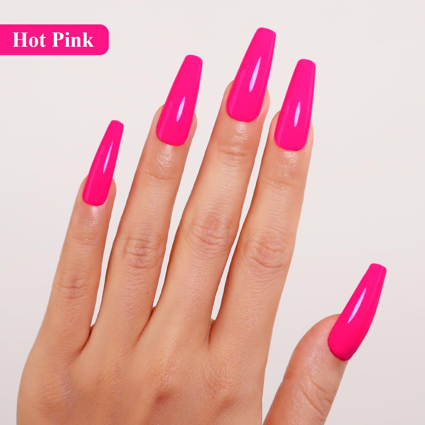 Imtiti Pink Gel Nail Polish, 0.5 Fl Oz Hot Pink Gel Polish Soak Off LED UV Nail Gel Polish Spring Summer Gel Nail Polish DIY Nail Art Starter Manicure Salon Gel Nail Kit