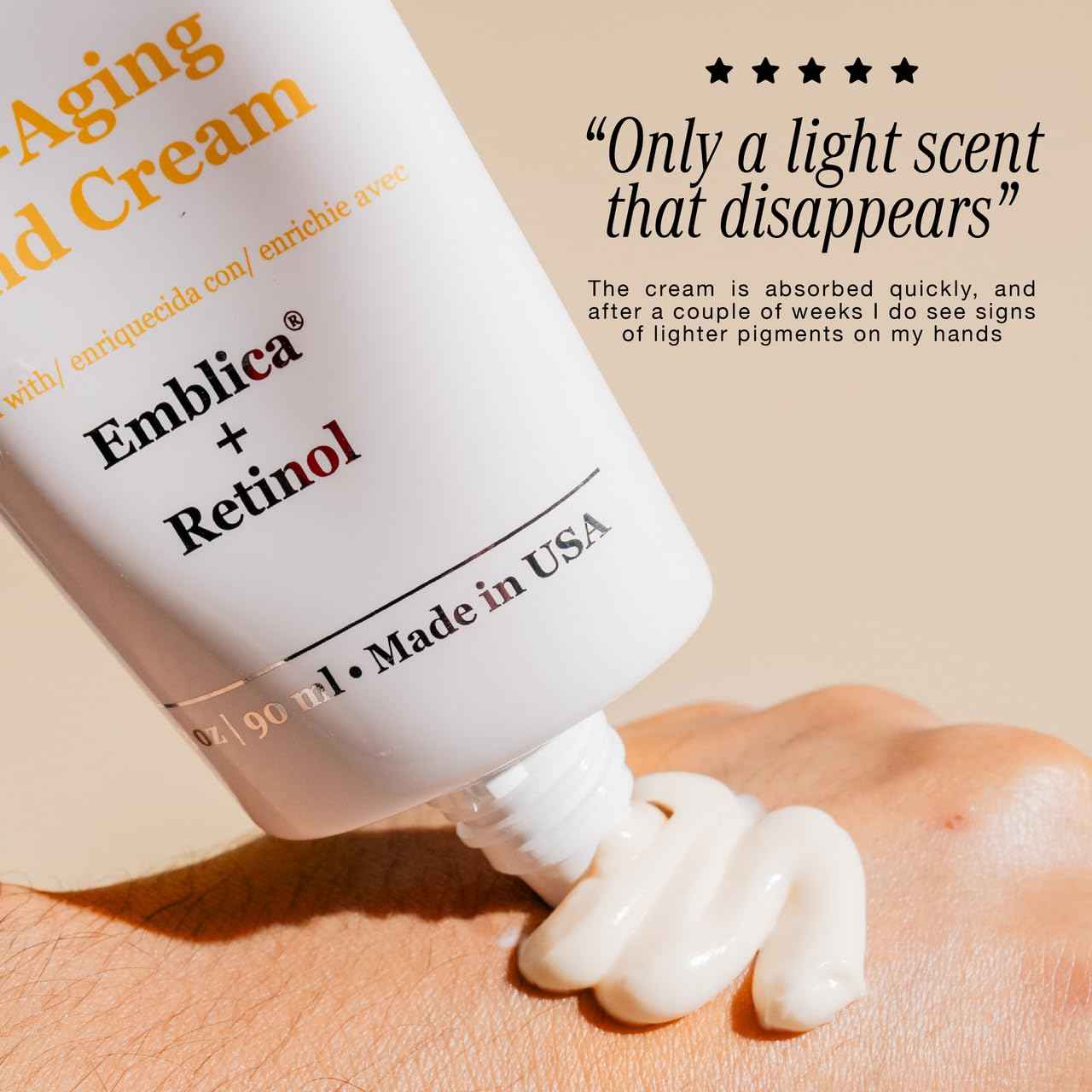 Robanda Retinol Anti-Aging Hand Cream - Hydrating & Moisturizing Hand Lotion with Anti-Aging Formula to Help Prevent Wrinkles & Reduce Fine Lines, 3 oz, 2 pack