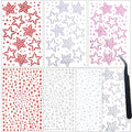 Self-Adhesive Face Gems Stickers with Star Rhinestones, 7 Sheets