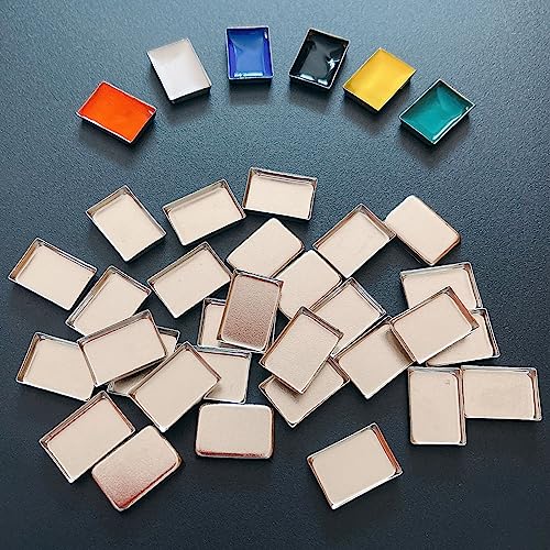 100PCS Tiny Metal Pans for DIY Eyeshadow & Cosmetics - 0.6ml
