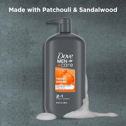 Dove Men+Care Thick + Strong 2-in-1 Shampoo Conditioner, 31 oz