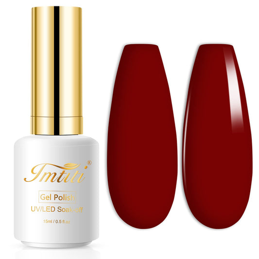 Imtiti Red Gel Nail Polish, 1 Pcs 0.5 fl oz Red Vixen gel nail polish Color Soak Off Gel Polish Nail Art Manicure Salon DIY Nail Lamp Gel Nail Design Christmas Decoration Halloween Gifts