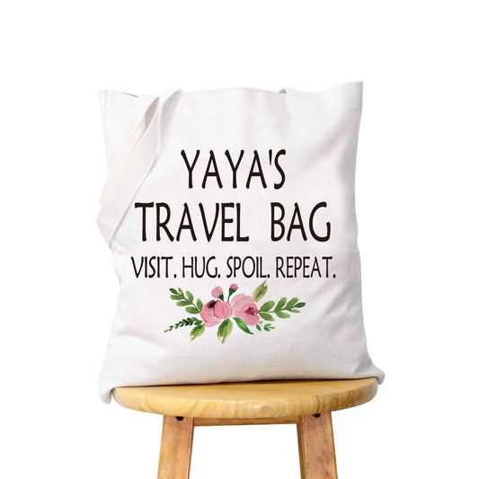 WCGXKO Yaya Gift Grandma Mother's Day Gift Birthday Gift Travel Gift Cosmetics Bag Toiletry Bag Gift for Yaya (YAYA'S TRAVEL tote) …