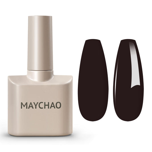 MAYCHAO 15ML Gel Nail Polish 1Pc Dark Brown Gel Polish Soak Off UV LED Nail Polish Nail Art Starter Manicure Salon DIY at Home, 0.5 OZ