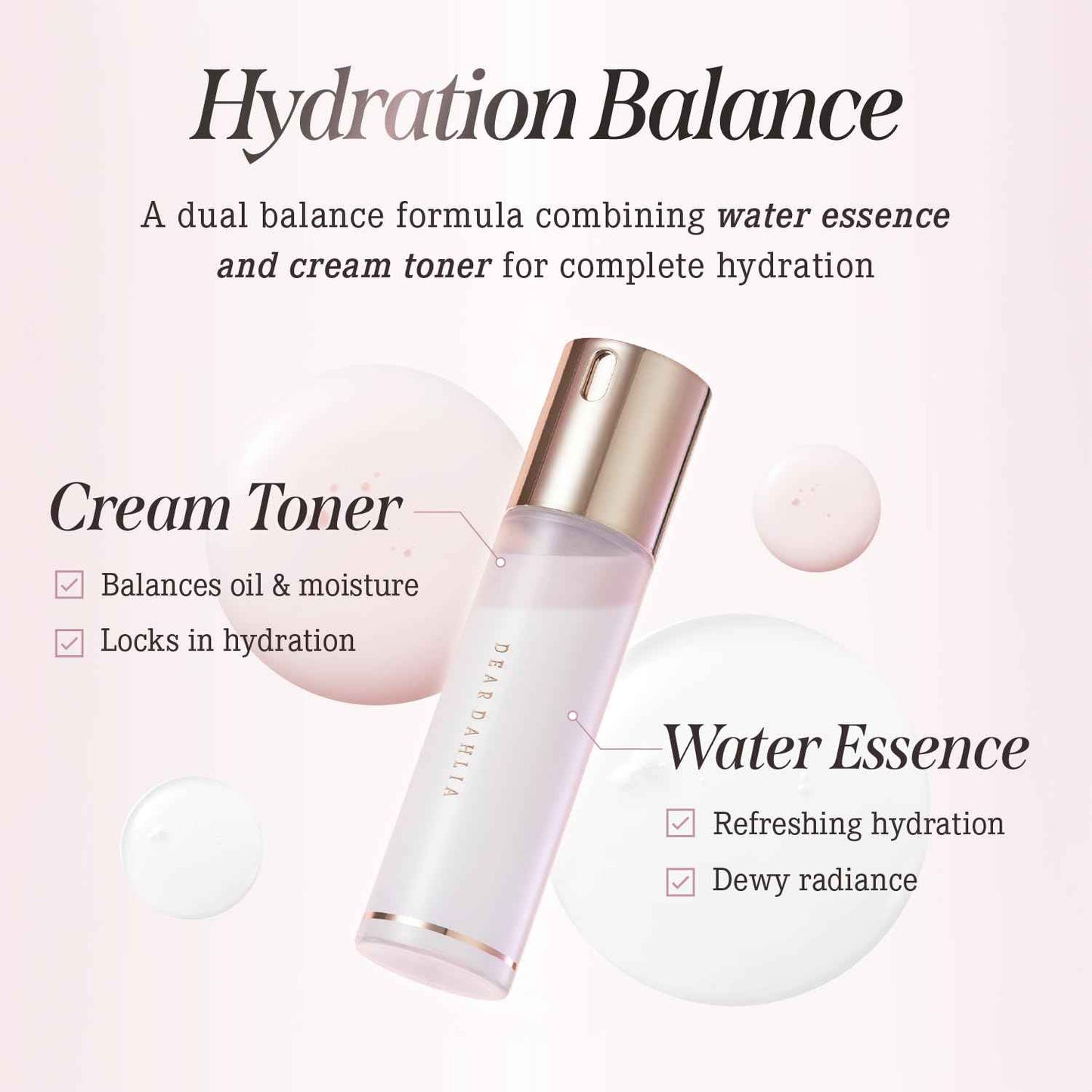 DEARDAHLIA Endless Skin Cream Mist 100ml - Vegan Dual-Layer Cream Mist for Balanced Moisture & Oil, Smooth, Radiant Skin. Perfect for Use Before or After Makeup. Korean Skincare.