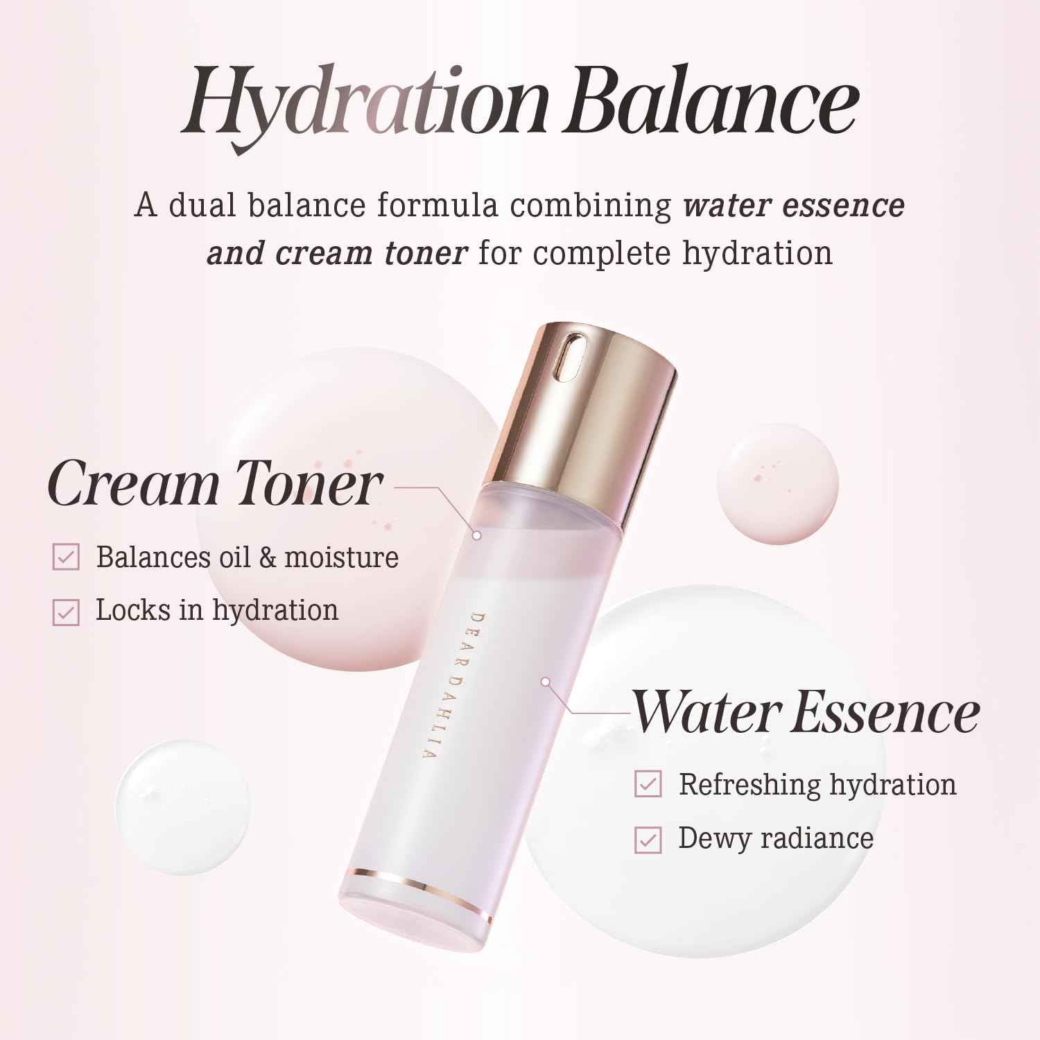 DEARDAHLIA Endless Skin Cream Mist 100ml - Vegan Dual-Layer Cream Mist for Balanced Moisture & Oil, Smooth, Radiant Skin. Perfect for Use Before or After Makeup. Korean Skincare.