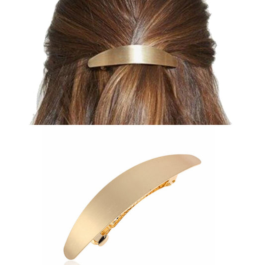 Zeshimb Snap Hair Pin Clip Gold Bun Hair Barrette Metal Hair Holder Clips Spring Minimalist Hair Clips Decorative Hair Accessories for Women and Girls