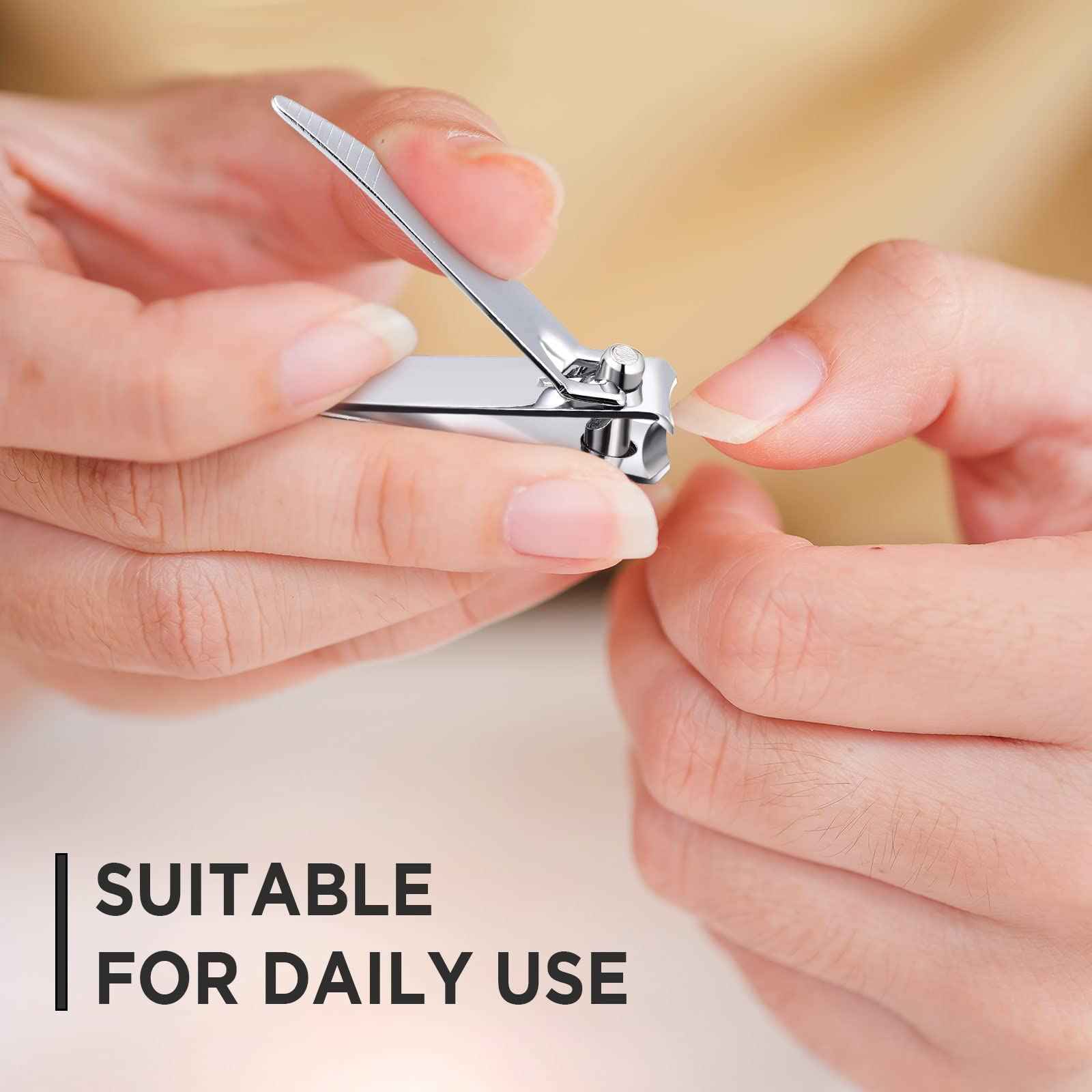 Lothee 120 Pcs Nail Clippers and Nail File Sets Bulk for Men Women 60 Pcs Thick Stainless Steel Fingernail and Toenail Cutter Clippers 60 Mini Double Sided Emery Board Manicure Pedicure Beauty Salon