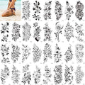 Floral Temporary Tattoo Stickers - 30 Pack Waterproof