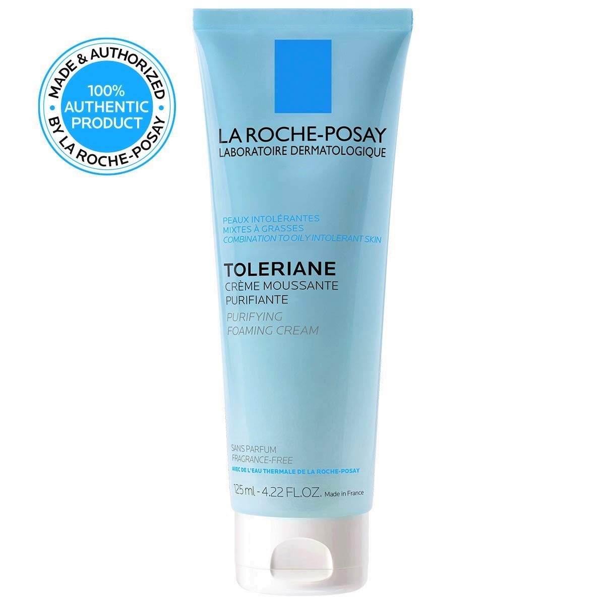 La Roche-Posay Toleriane Purifying Foaming Cream Cleanser for Oily Skin, Daily Face Wash with Ceramides and Niacinamide, Oil-Free, Fragrance Free