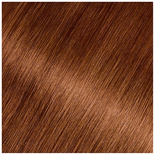 Garnier Olia Ammonia Free Permanent Hair Color, 100% Gray Coverage (Packaging May Vary), 6.43 Light Natural Auburn, Red Hair Dye, Pack of 1
