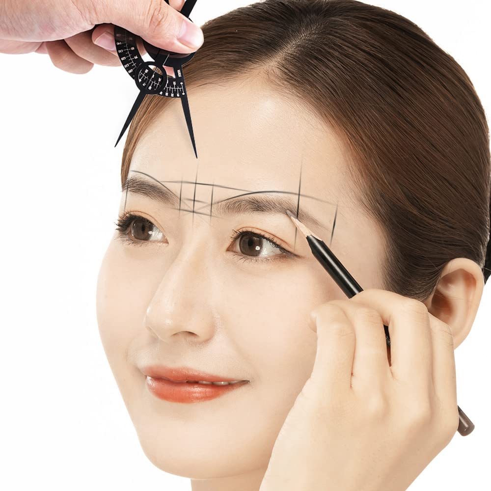 Stainless Steel Golden Ratio Microblading Permanent Makeup Mapping Eyebrow Measure Tool Position Eyebrow Divider Ruler