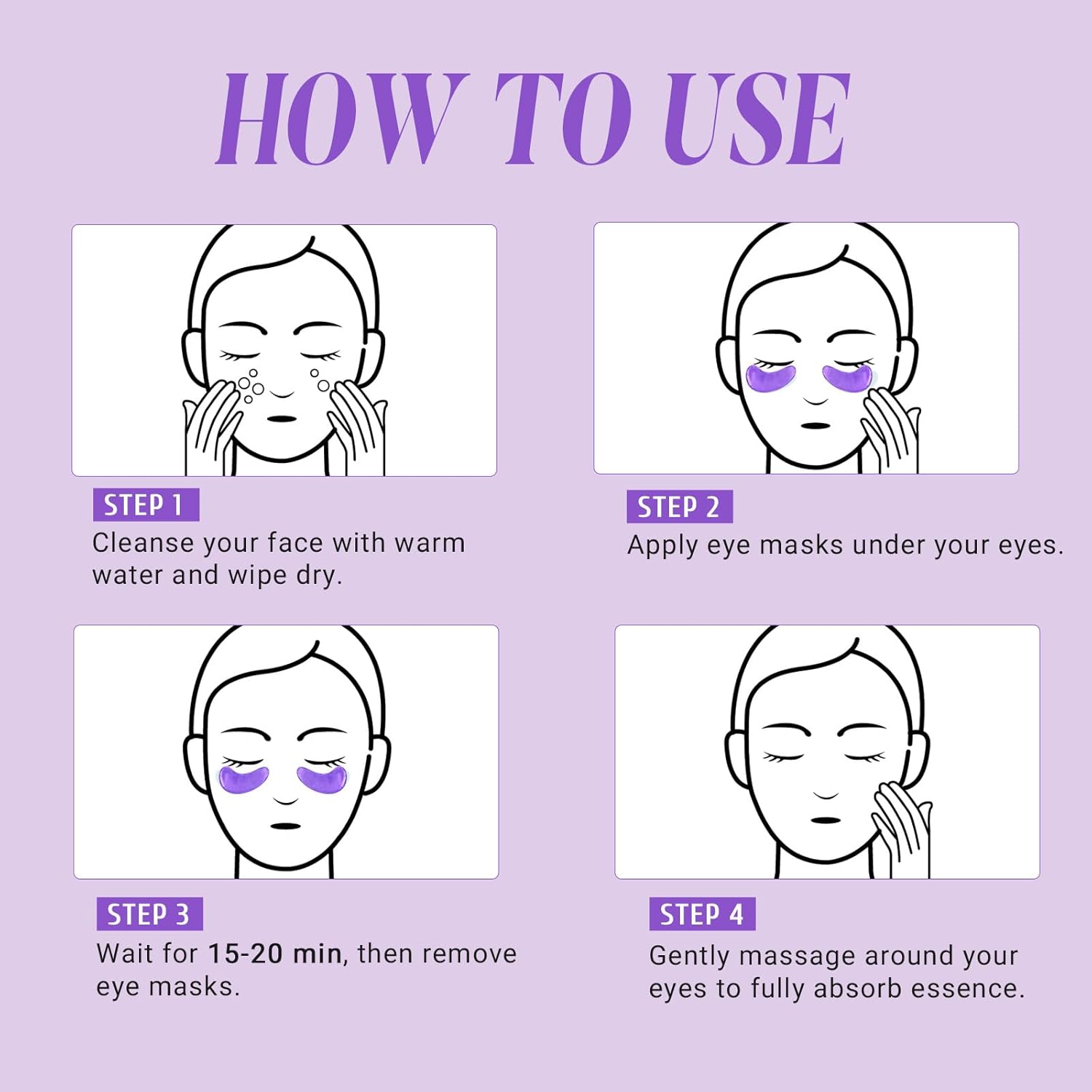Under Eye Patches Gold and Hyaluronic Acid for puffy eyes,Rose Eye Masks for Dark Circles and Puffiness skin care Smooth Wrinkles products 30 Pairs