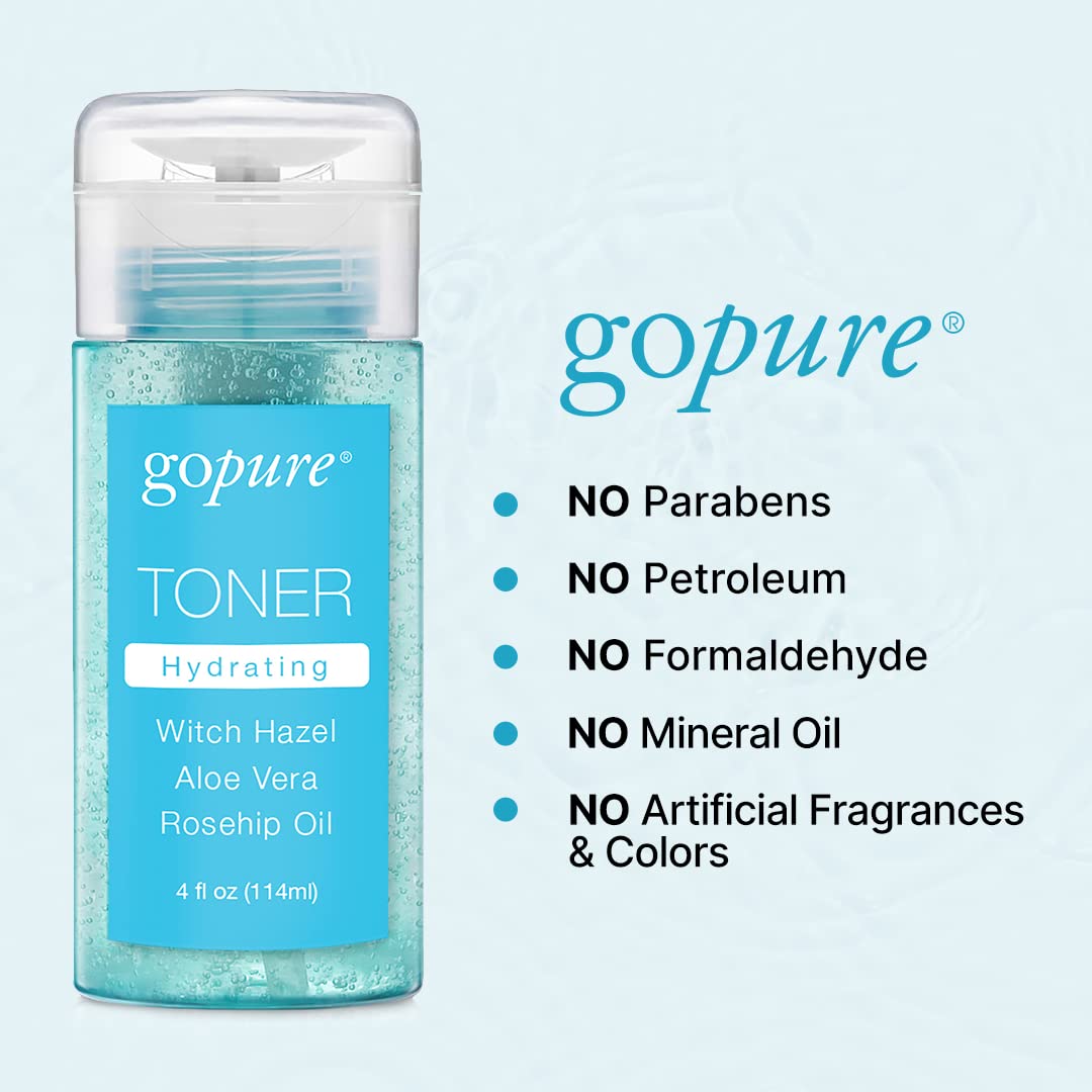 goPure Hydrating Facial Toner - Plump and Nourish The Look of Skin, 4 fl. oz.