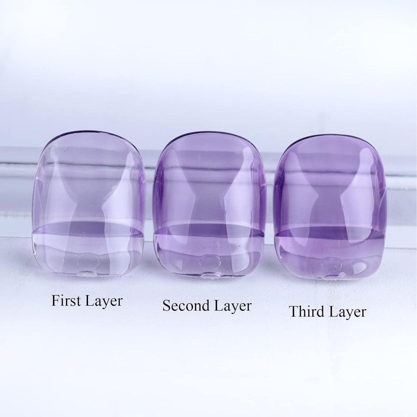 senvenski Purple Jelly Gel Nail Polish, Pearl Opal Mermaid Gel Polish, Ice Crystal Nude Sheer Clear Glass Purple Gel Polish Translucent Gift Set UV LED Art Varnish Kit (CS2-019)