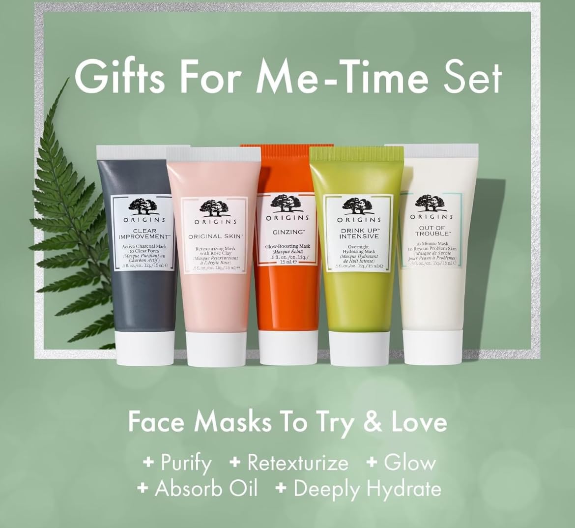 Origins Gifts for Me-Time Five Mini Masking Essentials, 5-Piece Travel-Szie Set, Various