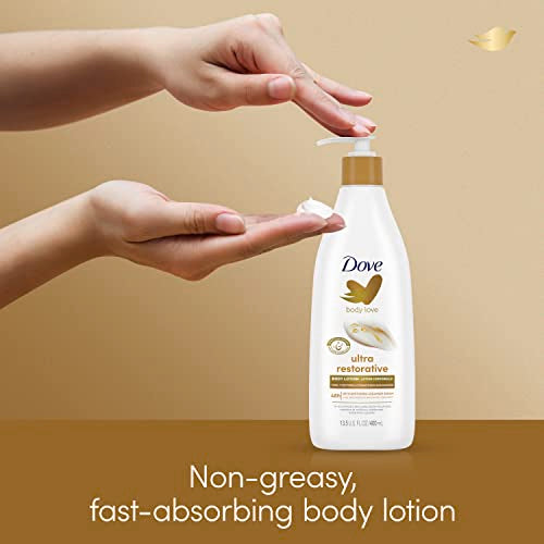 Dove Body Love Body Lotion Restoring Care Pack of 3 for Reoccuring Dry Skin Visibly Improves Very Dry Skin 13.5 oz