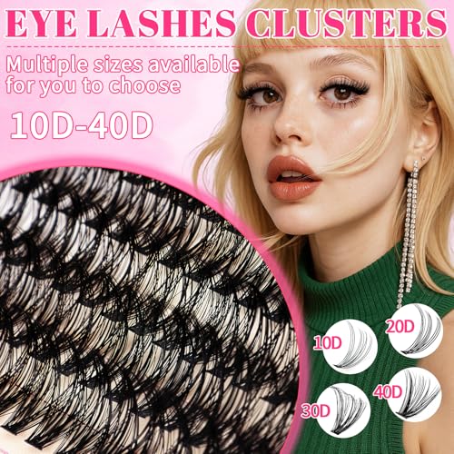 Natural Wispy Lash Clusters 720Pcs DIY Extension Kit with Tools